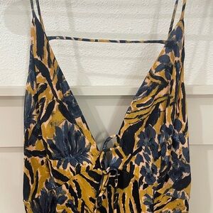 Free People Painted Floral Print Spaghetti Strap Slip Dress Size 2